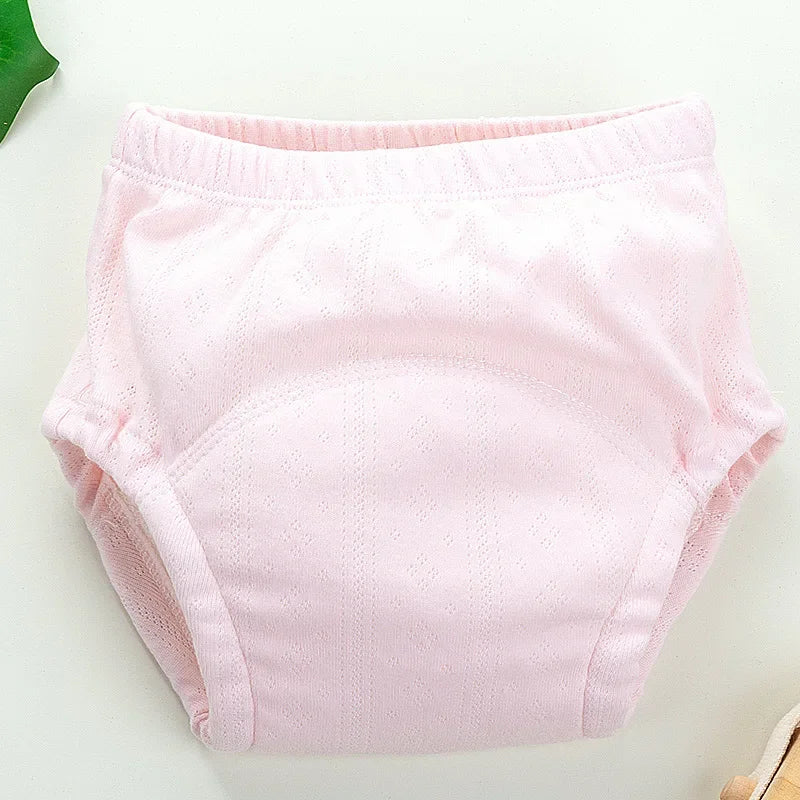 Fraldas reutilizáveis para o bebê recém-nascido, crianças Potty Training Calcinhas, pano de algodão, roupa interior lavável, fraldas ecológicas, calcinha infantil